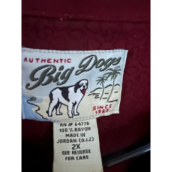 Big Dogs Mens Vintage Playing Poker All Over Print Button Up Shirt 2XL - Picture 5 of 6